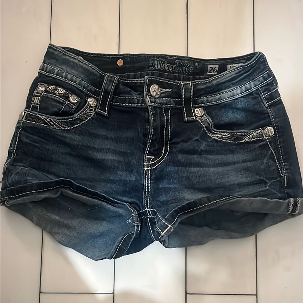 Miss Me Women's Blue Denim Shorts